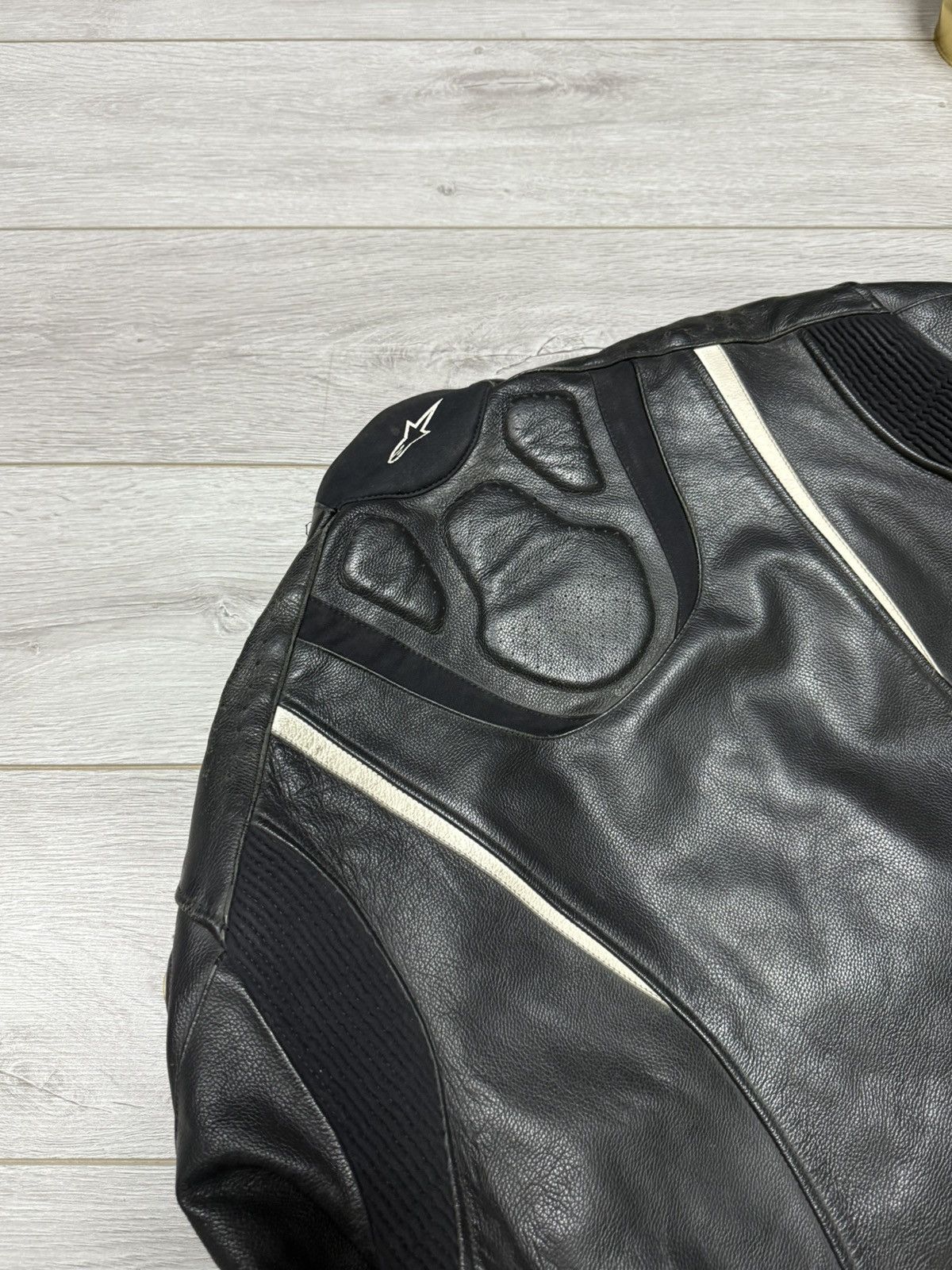 Alpinestars Alpinestars black leather racing jacket protection big logo Size US M / EU 48-50 / 2 - 14 Thumbnail