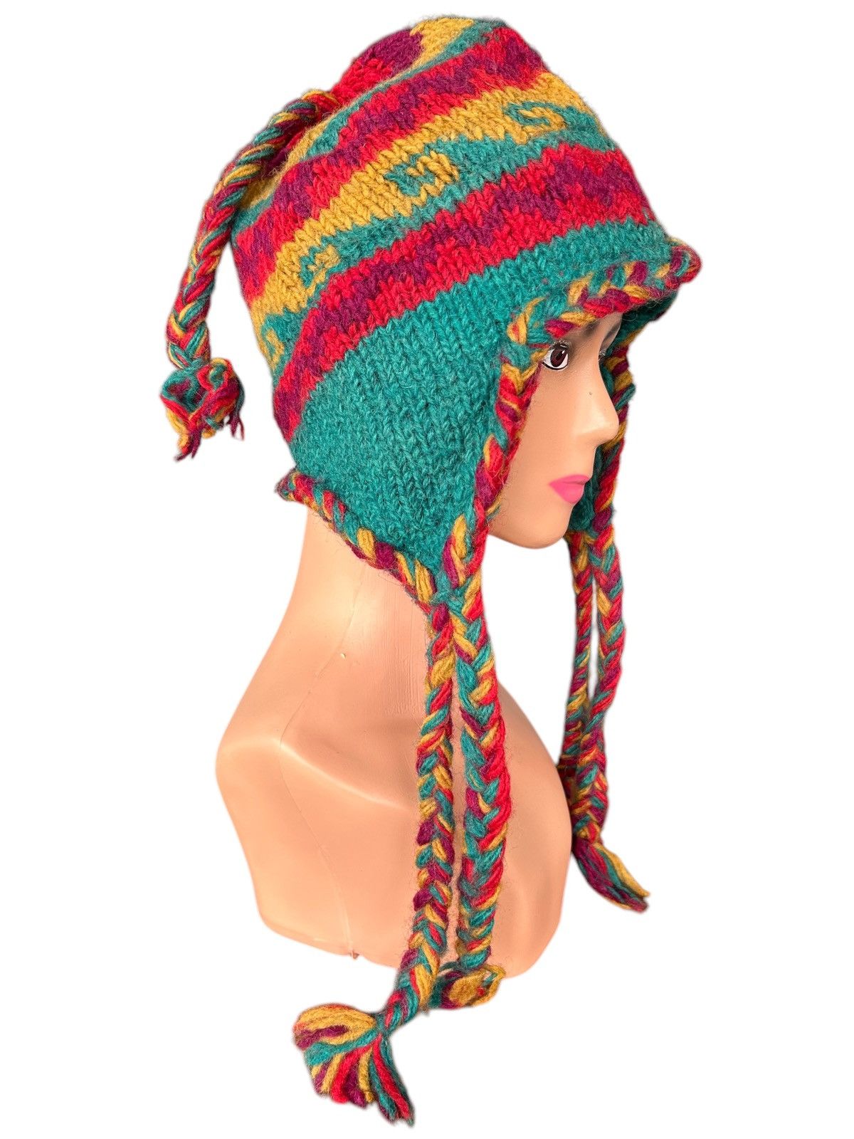 Japanese Brand × Kapital × Vintage Hippies style Crochet Knitted Wool Beanie Hats Size ONE SIZE - 1 Thumbnail