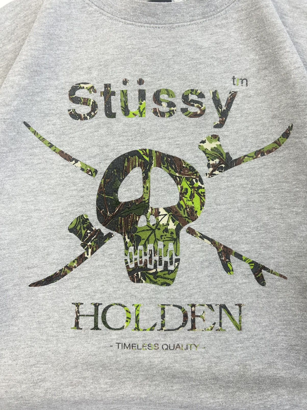 rare Vintage Stussy x Holden Skull Sweatshirt 90's Y2k