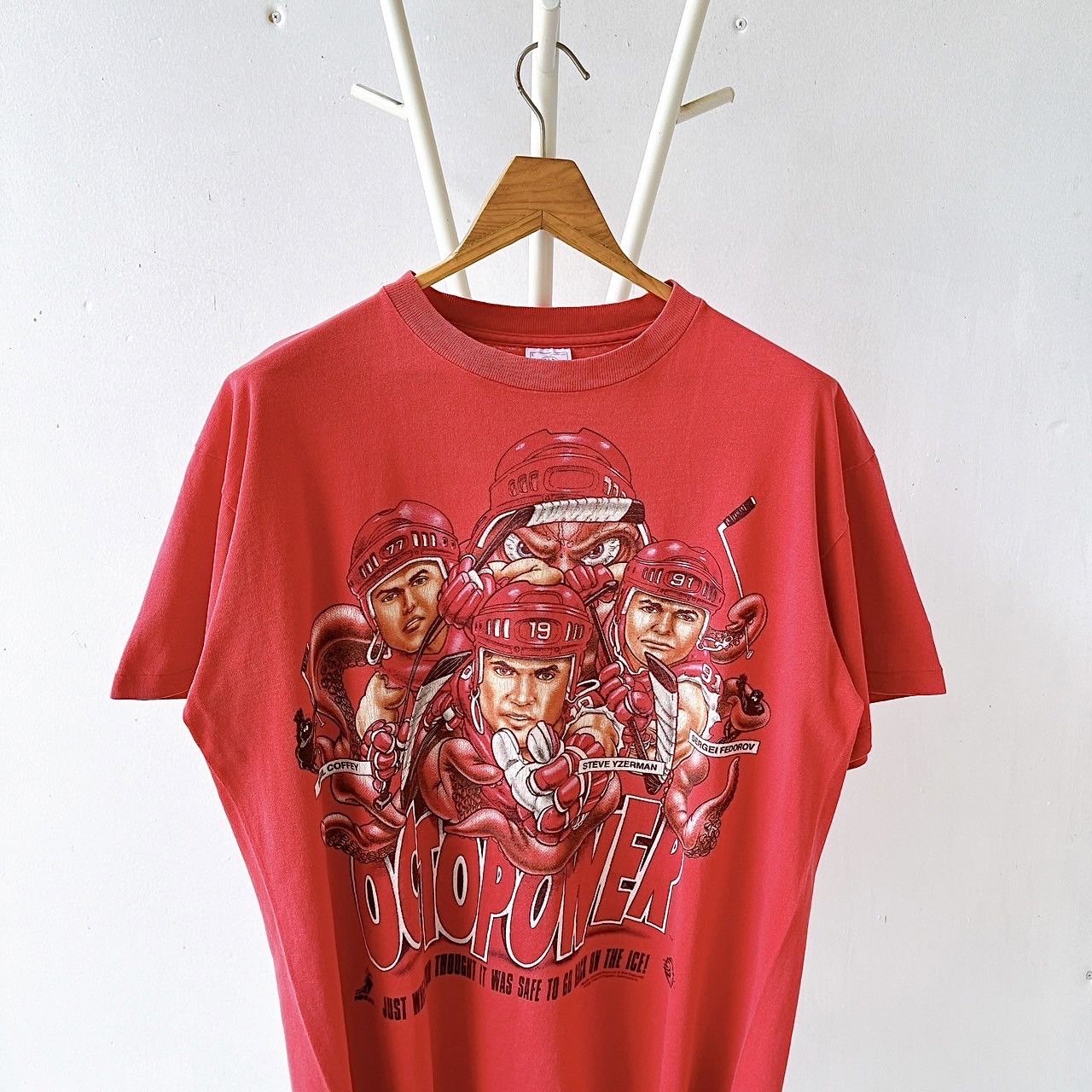 Vintage 90s Detroit Red Wings caricatures NHL t-shirt/ L Size US L / EU 52-54 / 3 - 3 Thumbnail