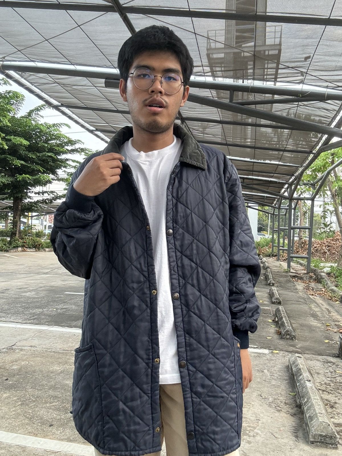 Barbour × Vintage Vintage Barbour Liddesdale Quilted Jacket XL Navy Size US XL / EU 56 / 4 - 10 Thumbnail