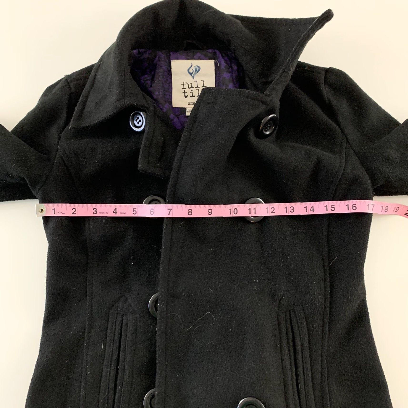 Vintage VINTAGE Full Tilt Pea Coat Jacket Women's S Solid Black Size S / US 4 / IT 40 - 5 Thumbnail