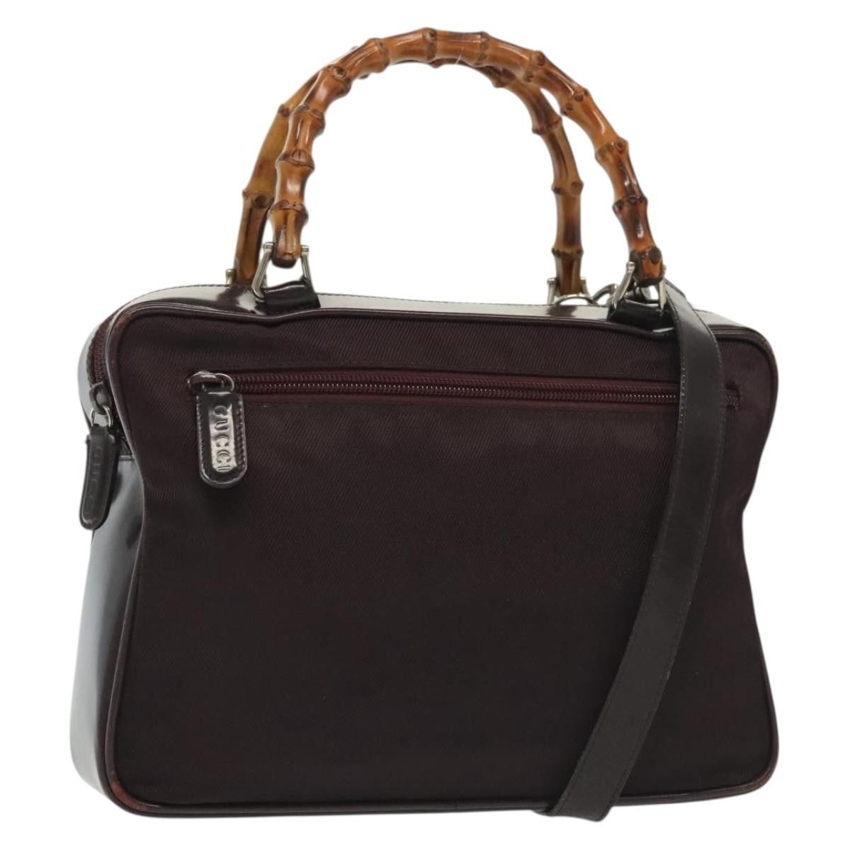 Gucci GUCCI Bamboo Hand Bag Nylon Black Silver 000 000 Size ONE SIZE - 1 Thumbnail