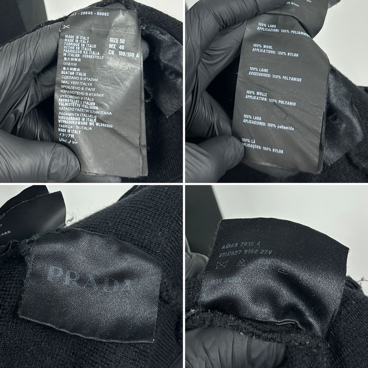 Prada Prada Red Tab Wool/Nylon Technical Knit Full Zip Jacket Size US M / EU 48-50 / 2 - 24 Thumbnail