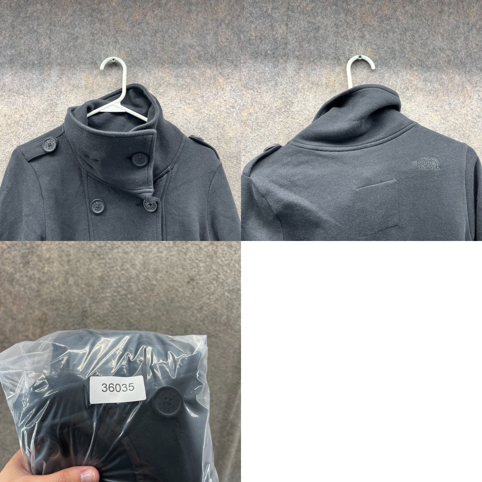 The North Face VINTAGE? The North Face Jacket Womens XS Black Peacoat Double Breasted Fleece Coat Size XS / US 0-2 / IT 36-38 - 8 Thumbnail