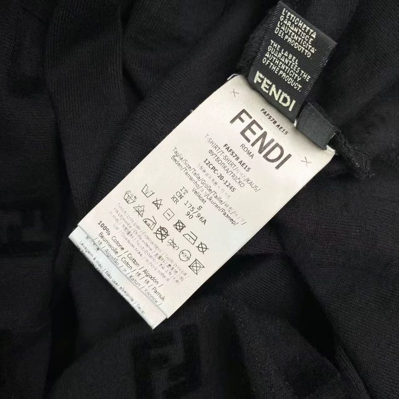 Fendi Fendi Black double F full print round-neck short sleeves Size US S / EU 44-46 / 1 - 4 Thumbnail