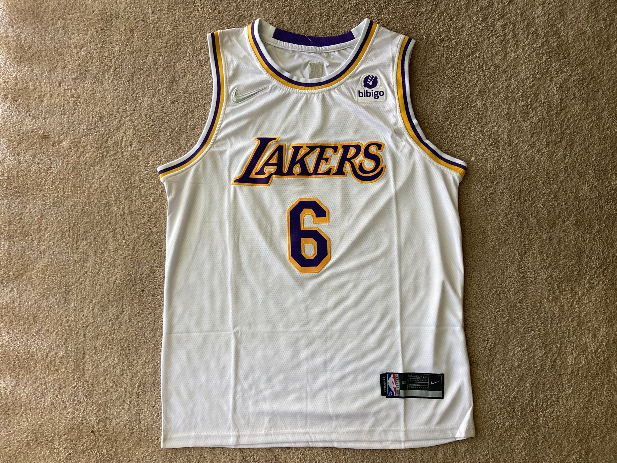 Nike S-XL Mens Stitched Nike Jersey LeBron James Lakers Size US L / EU 52-54 / 3 - 1 Thumbnail