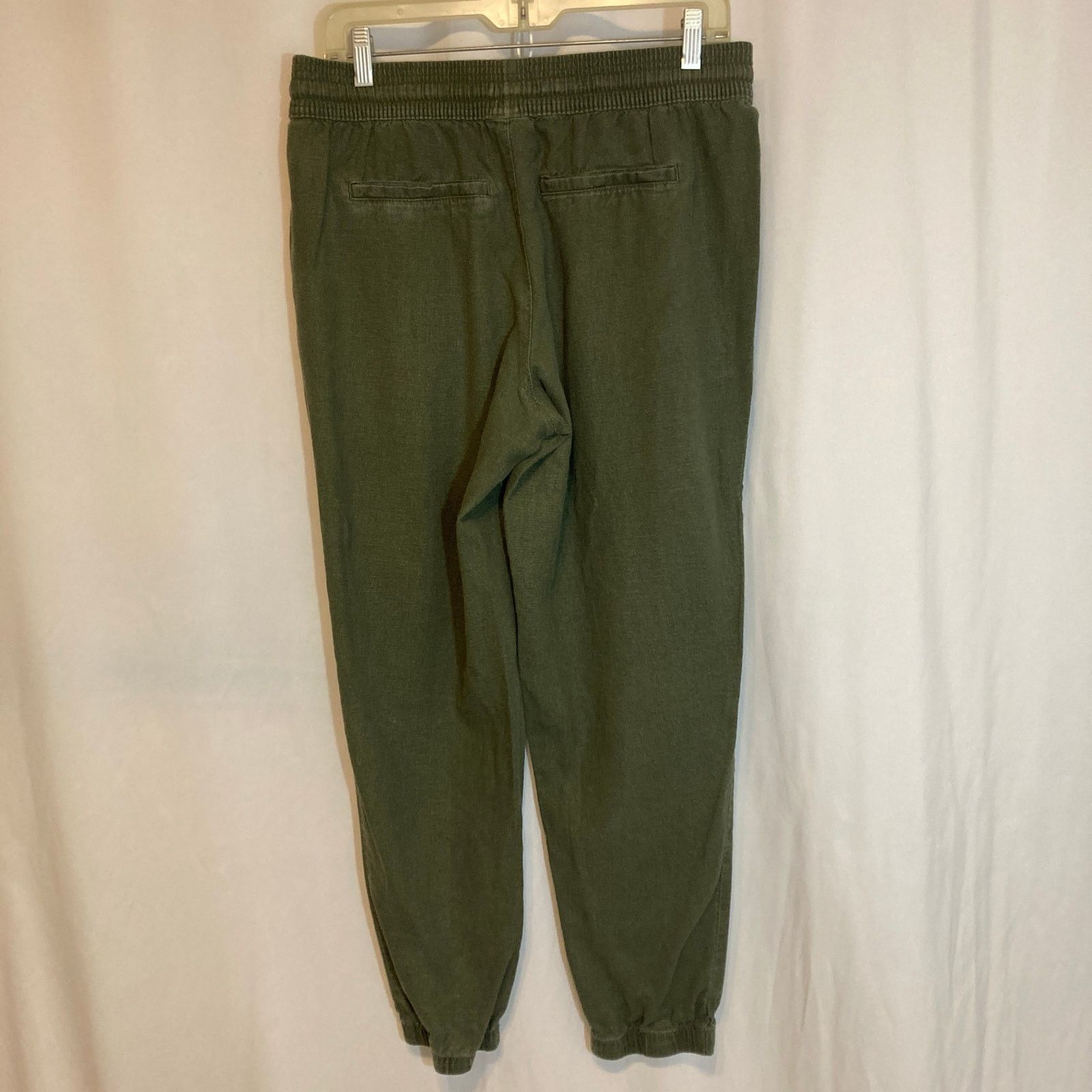Other Time and Tru Linen Blend Green Drawstring Jogger Pants Size 27" / US 4 / IT 40 - 7 Thumbnail
