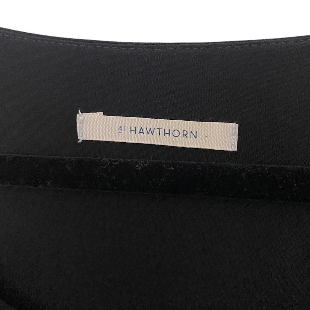 Other 41 Hawthorn Black Draped Front Split Sleeve Blouse Elastic W Size XS / US 0-2 / IT 36-38 - 4 Thumbnail
