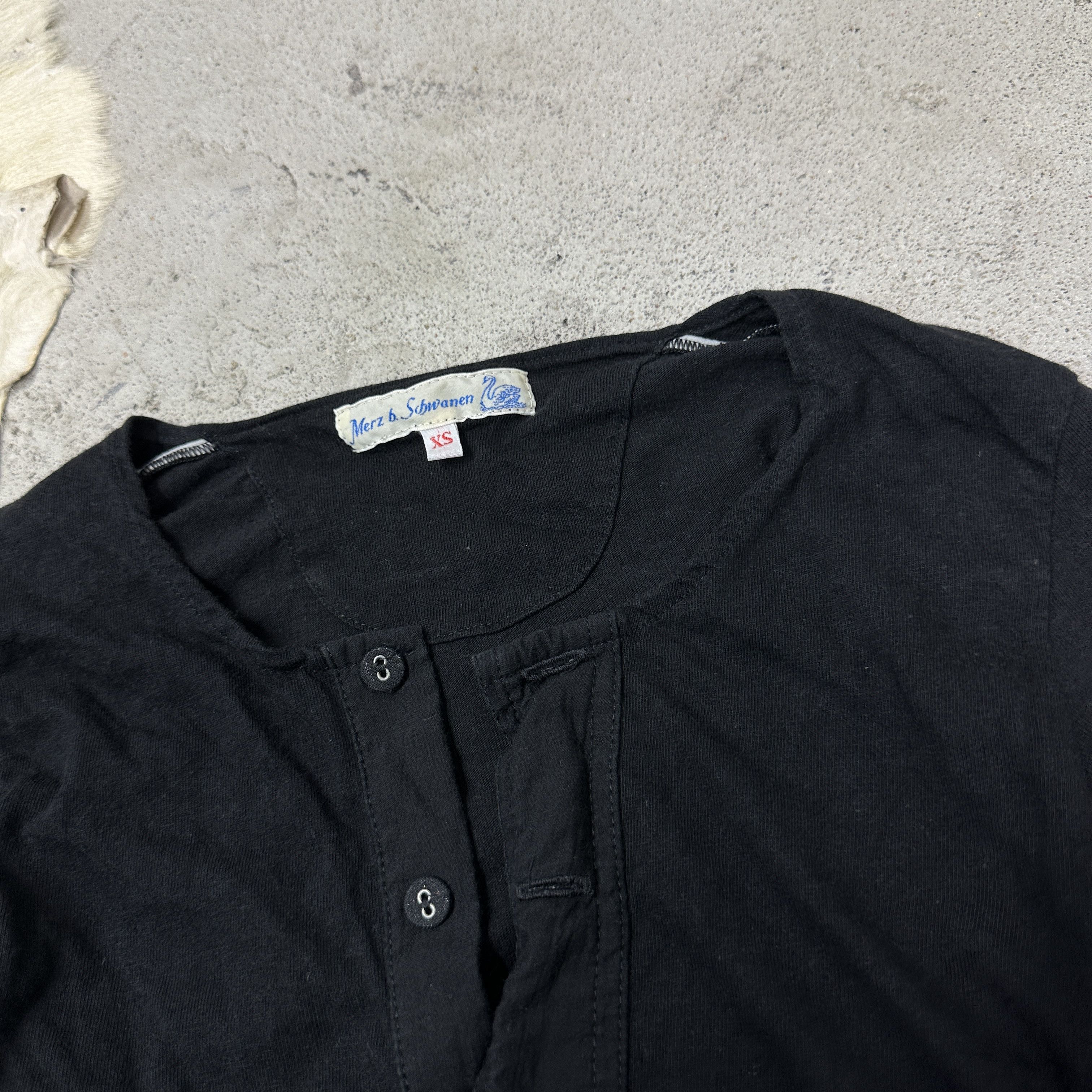 Vintage Vintage Avant Garde Grunge Merz B. Schwanen T-shirt Y2K Size XS / US 0-2 / IT 36-38 - 3 Thumbnail