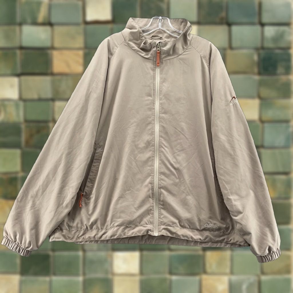 Vintage Cabela's Windbreaker XL Beige Outdoor Performance Sportswear Preppy 90s Golf Men Size US XL / EU 56 / 4 - 1 Thumbnail