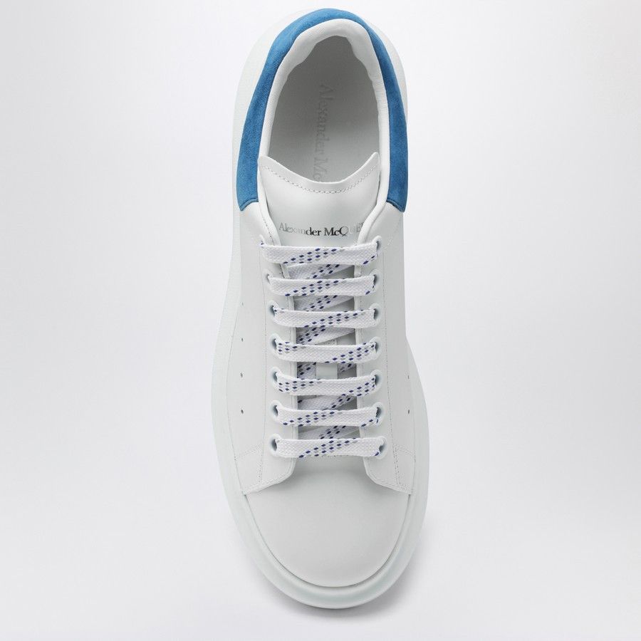 Alexander McQueen o1d2blof0126 Oversize Low-Top Sneakers in White/Blue Size US 10 / EU 43 - 3 Thumbnail