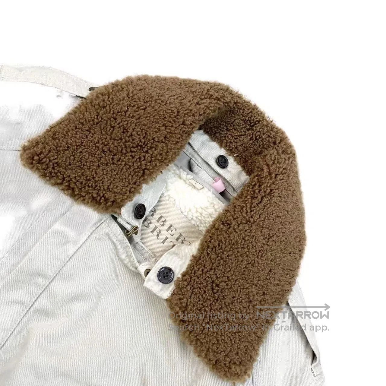 Other Burberry Beige jacket with cotton fur collar| Size L / US 10 / IT 46 - 3 Thumbnail