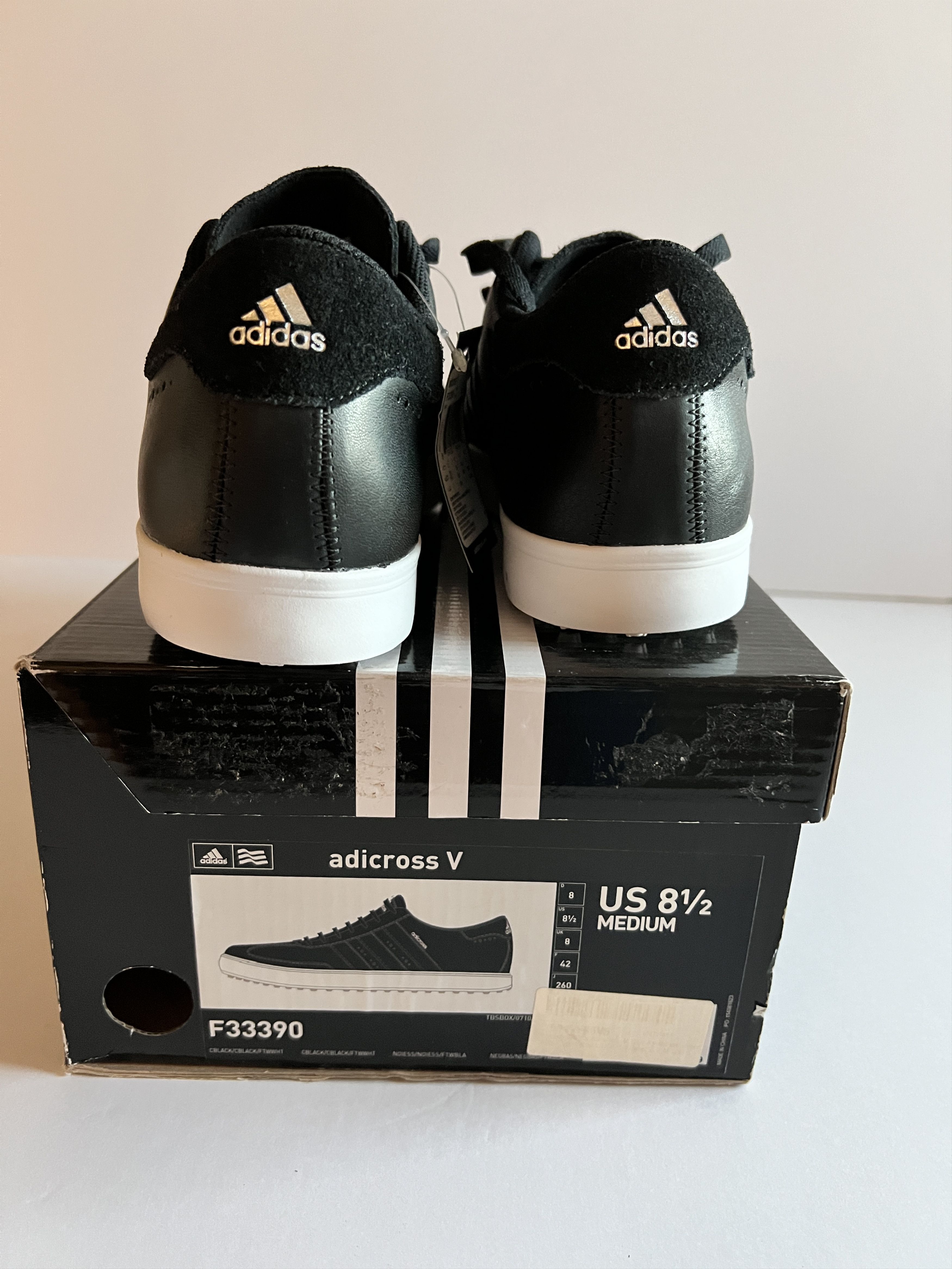 Adidas Adidas Adicross V Men's Golf Shoes Black US 8.5 NEW In Box Size US 8.5 / EU 41-42 - 8 Thumbnail