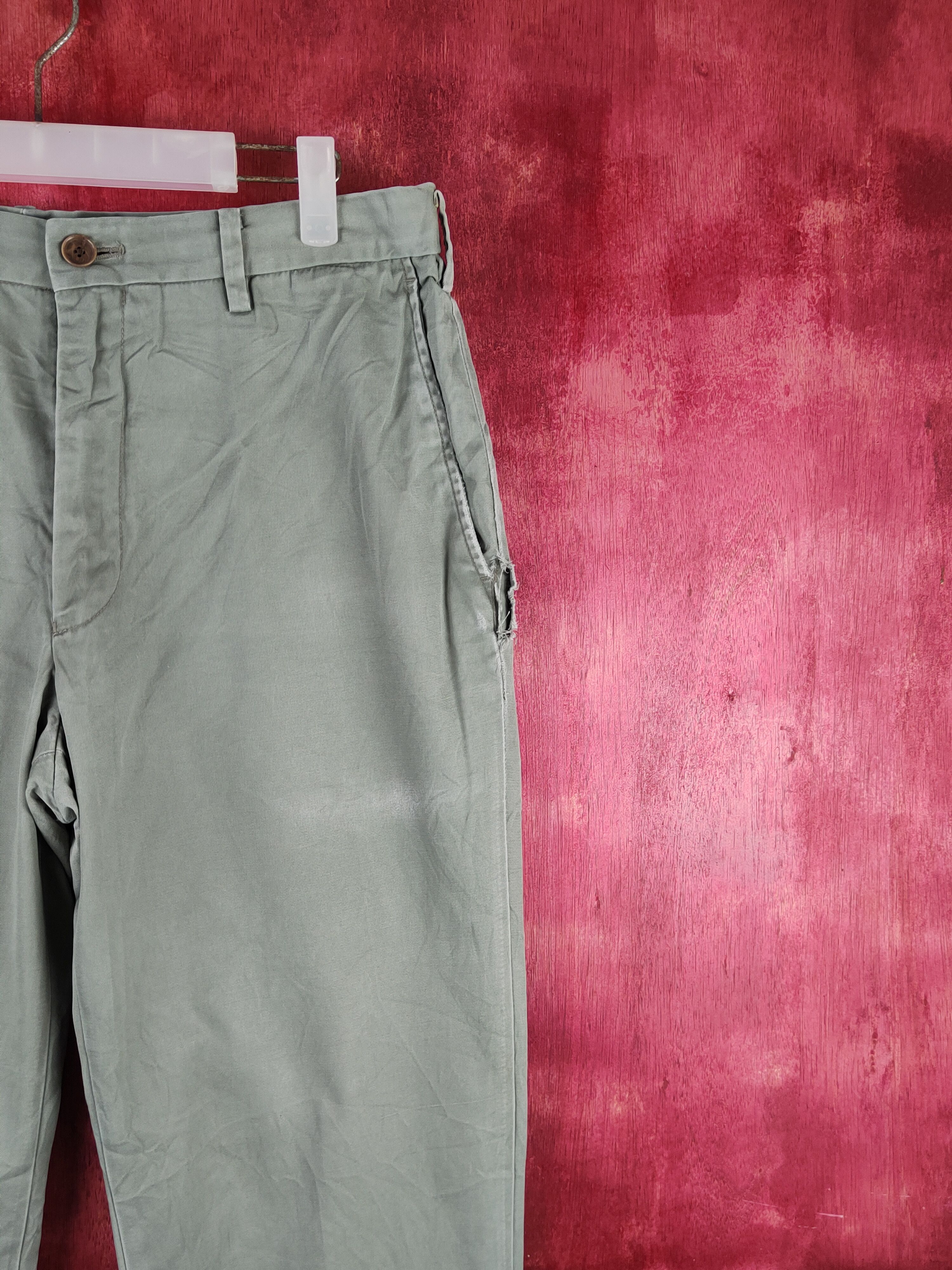 Japanese Brand × Uniqlo Uniqlo Green Multipocket Casual Pants #S1463 Size US 33 - 6 Thumbnail