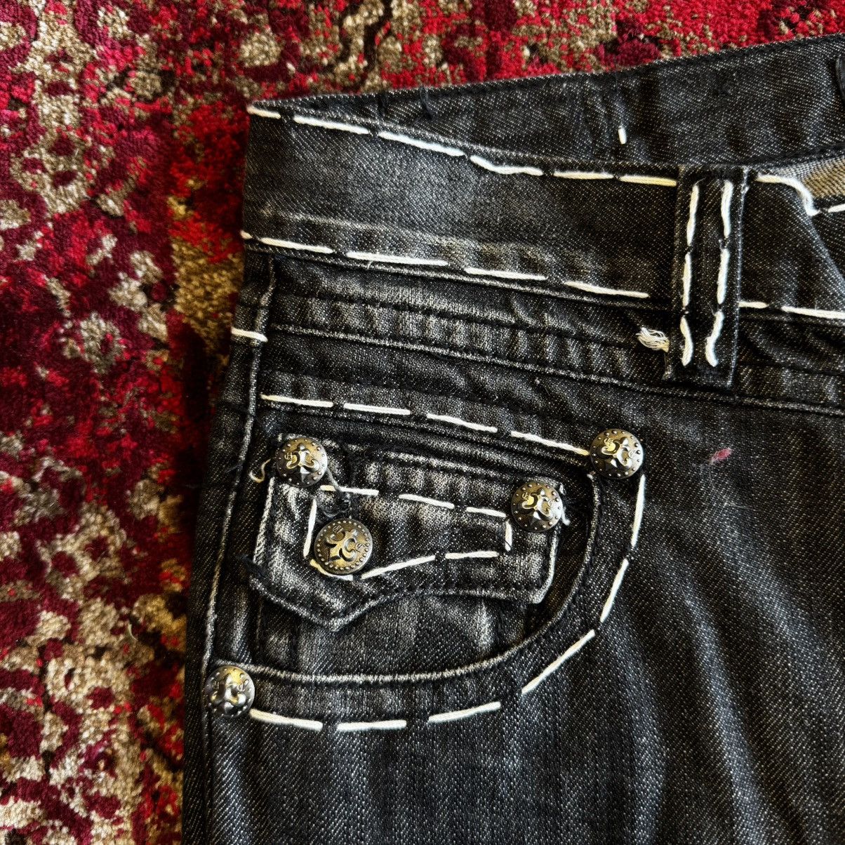 Other Victorious Y2K Jeans W Embroidered Flap Pockets Size US 34 / EU 50 - 10 Thumbnail
