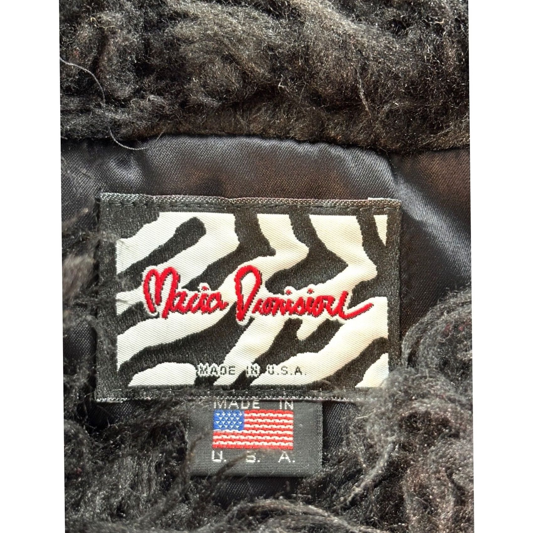 Vintage VINTAGE Maria Jacket Womens M Black Shaggy Faux Fur Coat Grunge 90s Y2K Mob Wife Rocker Queens Womens Size M / US 6-8 / IT 42-44 - 2 Thumbnail