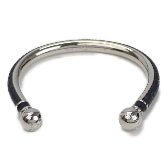 Louis Vuitton Silver Monogram Jonc Bangle