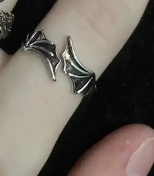 Ring Of Fire Bat Wing Adjustable Ring Size ONE SIZE - 1 Thumbnail