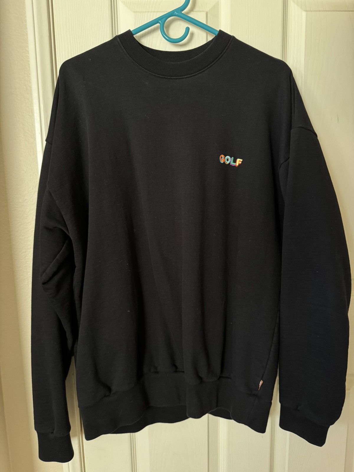 Golf Wang Golf Wang Black Color Block Logo Embroiderer Sweatshirt Size US XL / EU 56 / 4 - 1 Thumbnail