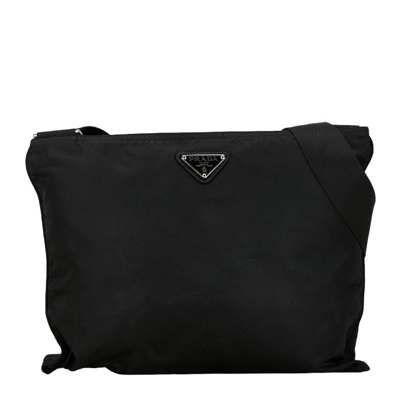 Prada Prada Prada Nylon Triangle Logo Plate Shoulder Bag Canvas Shoulder Bag in Very Good Condition Size ONE SIZE - 1 Thumbnail