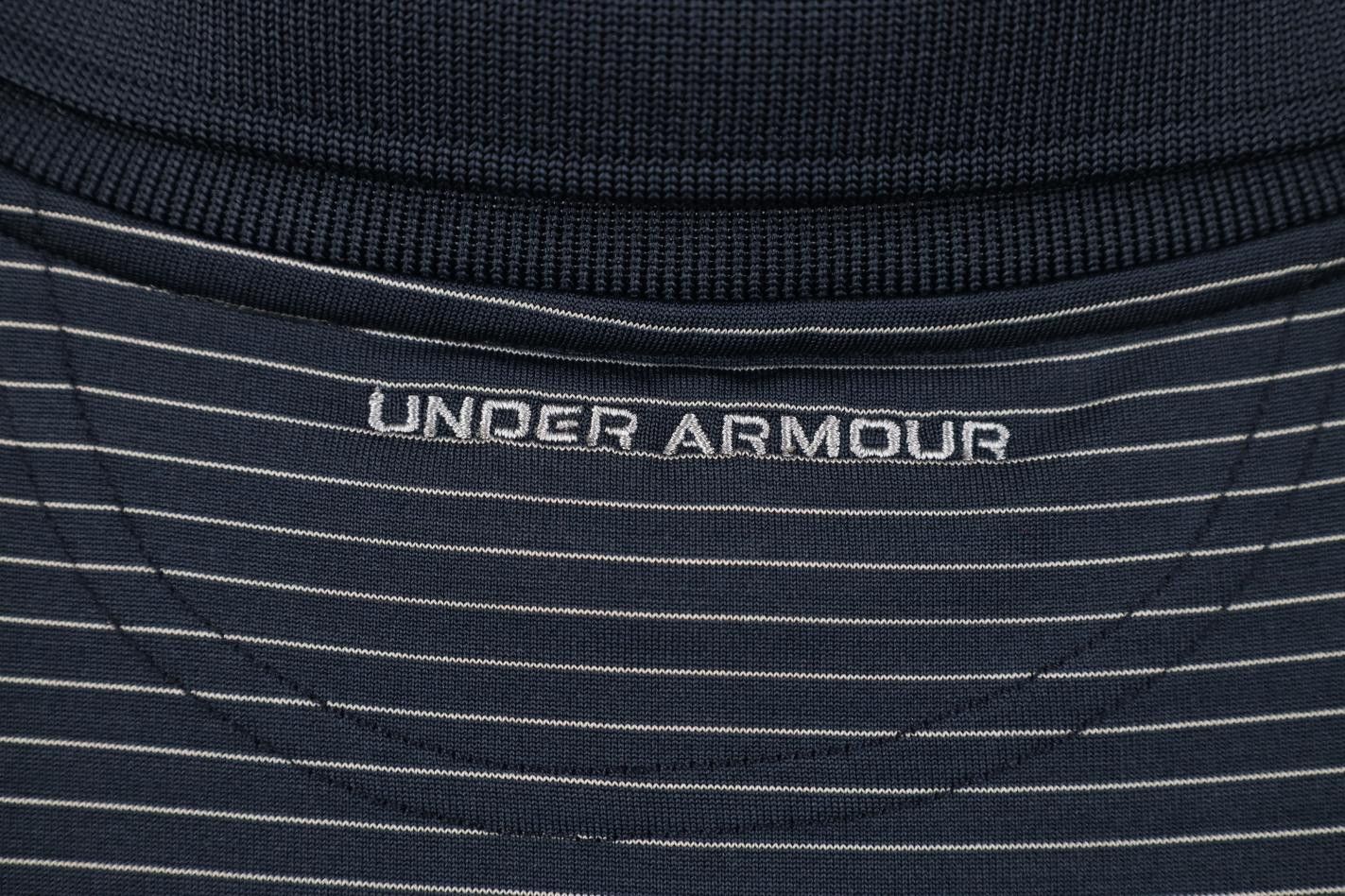 Under Armour Under Armour Pinstriped Collared Golfing Polo Shirt Black Size US XL / EU 56 / 4 - 9 Thumbnail