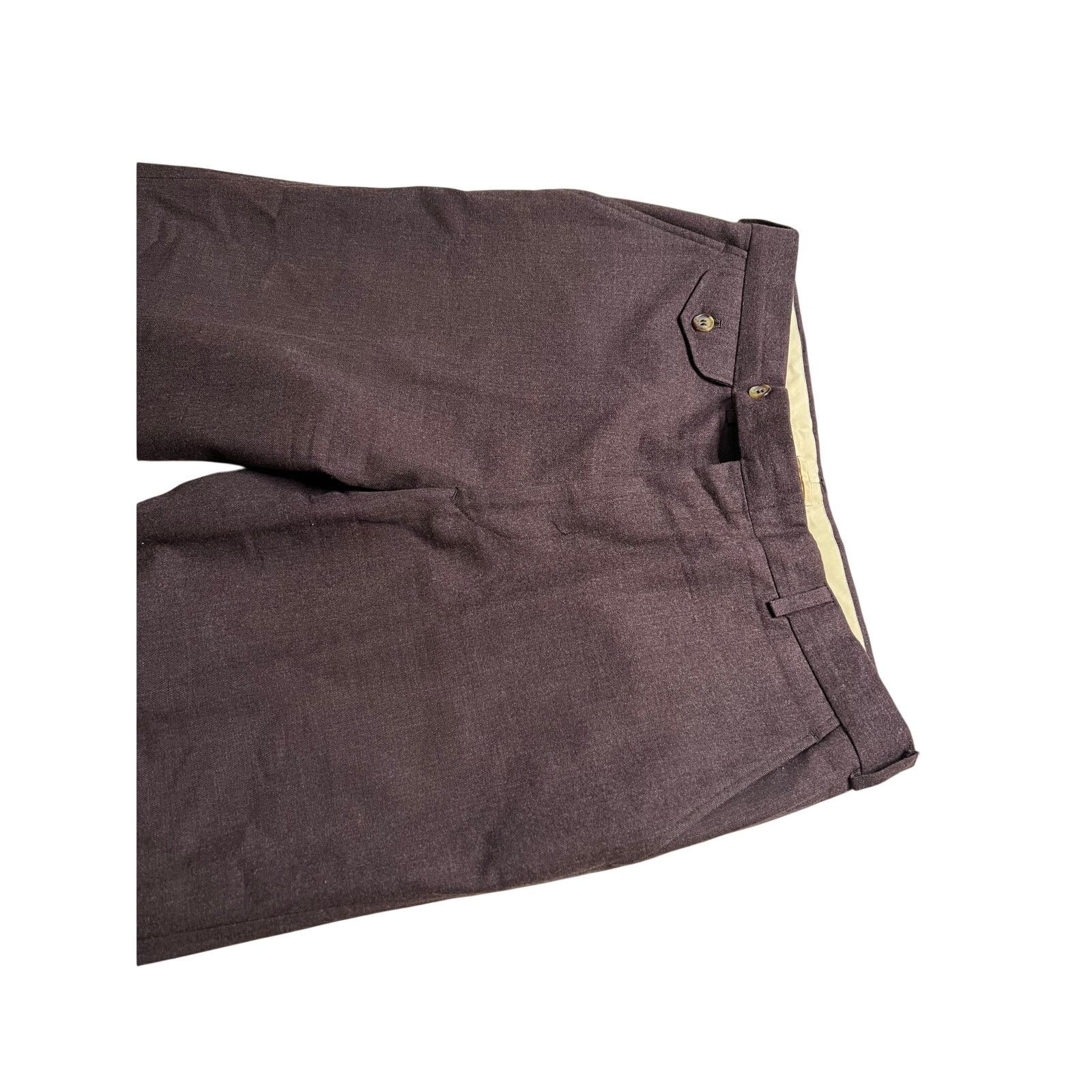 Club Room Club Room Bamberger’s 100% Wool Dress Pants Brown 34R 90s Size US 34 / EU 50 - 9 Thumbnail