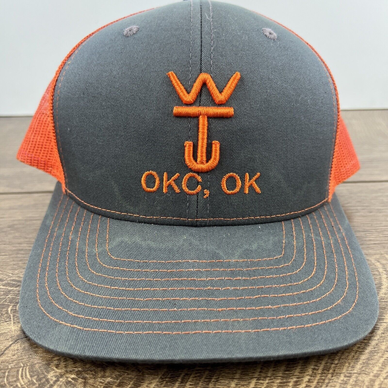 Other WT OKC Hat Oklahoma City Gray Adjustable Hat Adjustable Snap Size ONE SIZE - 5 Thumbnail