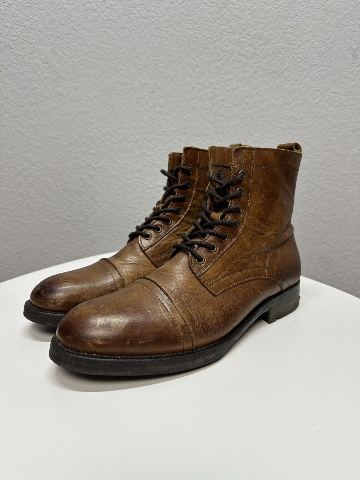 If Six Was Nine Vintage Y2K Brown Leather Side Zip Boots Guidi Marsell Style Size US 9 / EU 42 - 1 Thumbnail