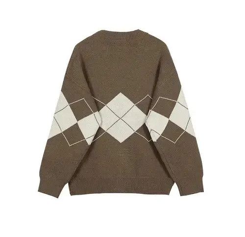 Japanese Brand Argyle Knit Cardigan Sweater Pullover Size US M / EU 48-50 / 2 - 4 Thumbnail