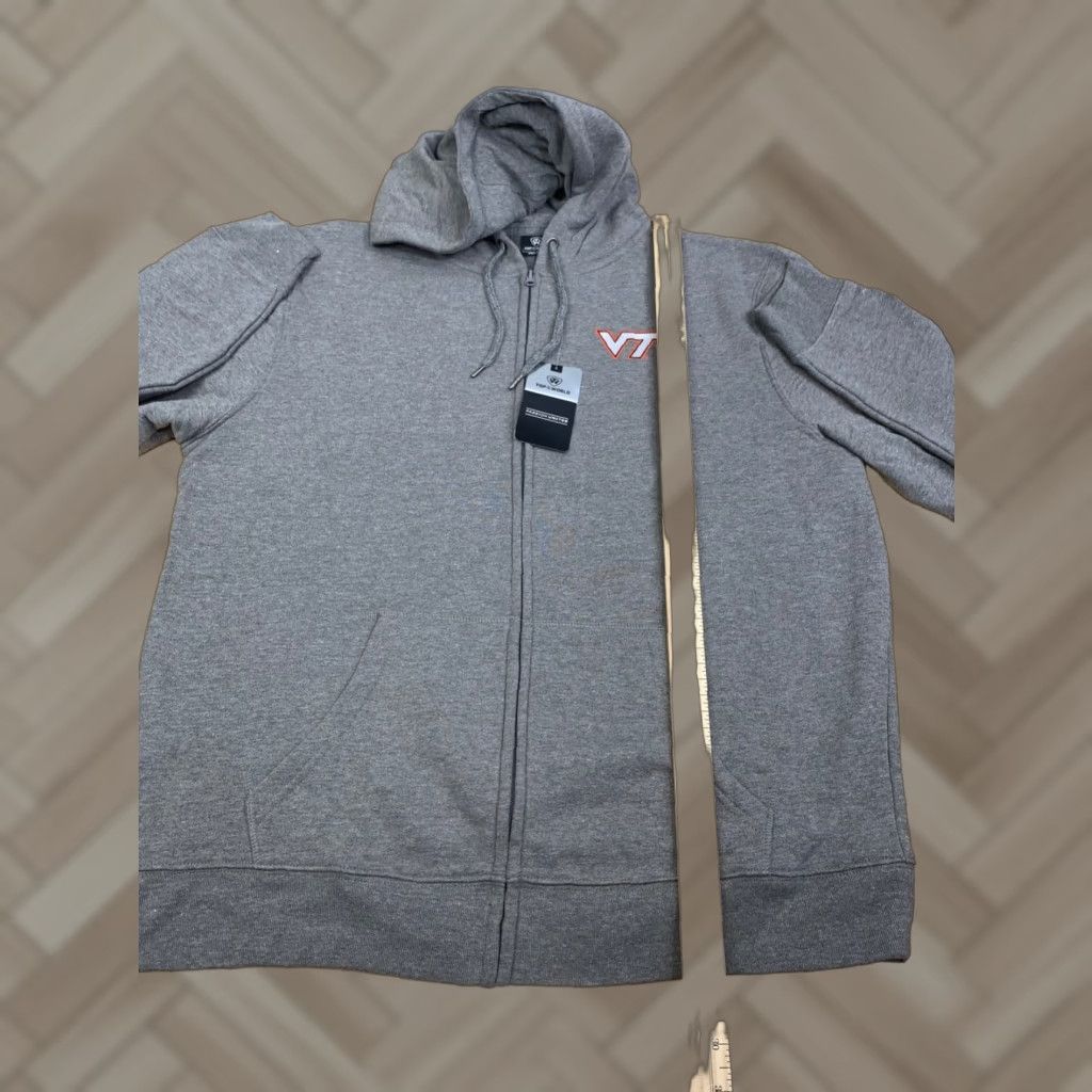 Top Of The World Top of the World Jacket Mens L Gray Full Zip Hooded College Sports University All Seasons Size US L / EU 52-54 / 3 - 1 Thumbnail