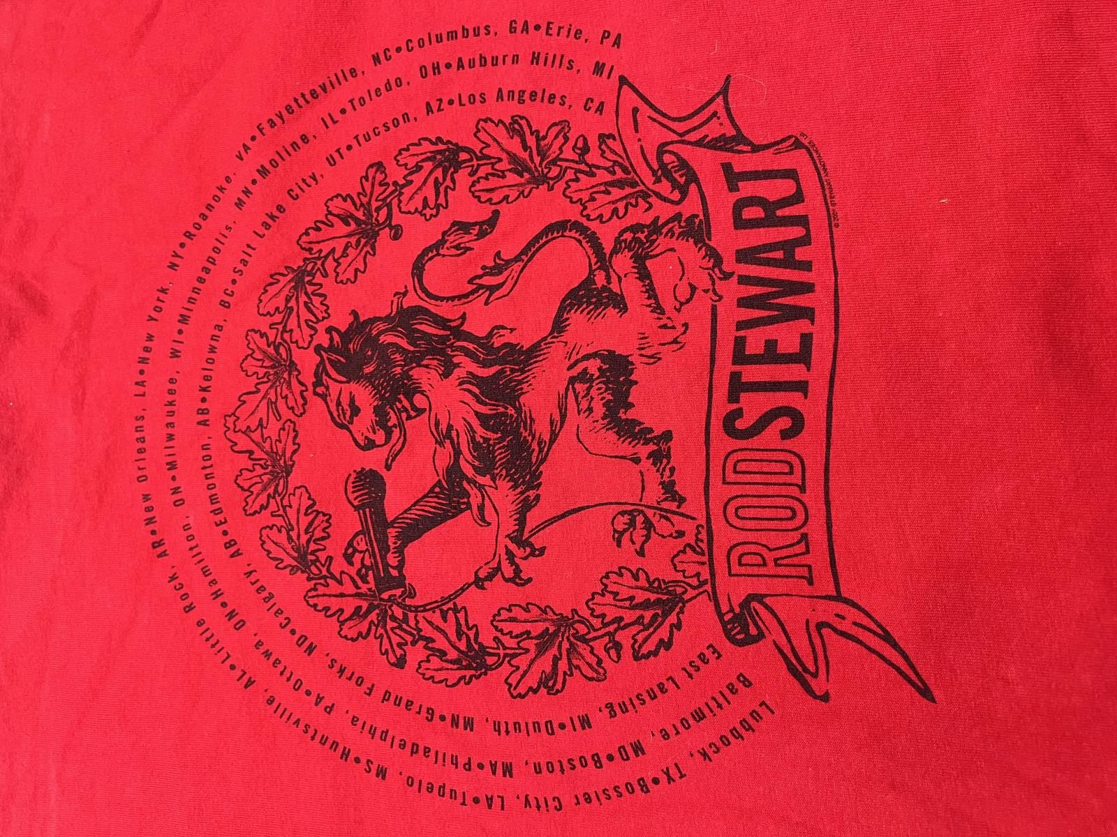 Other 2001 Rod Stewart Red Graphic T-Shirt Large Size ONE SIZE - 8 Thumbnail