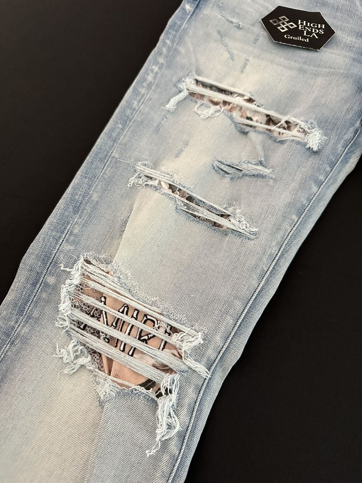 Amiri Amiri Hibiscus Artpatch Denim Jeans Size US 32 / EU 48 - 3 Thumbnail