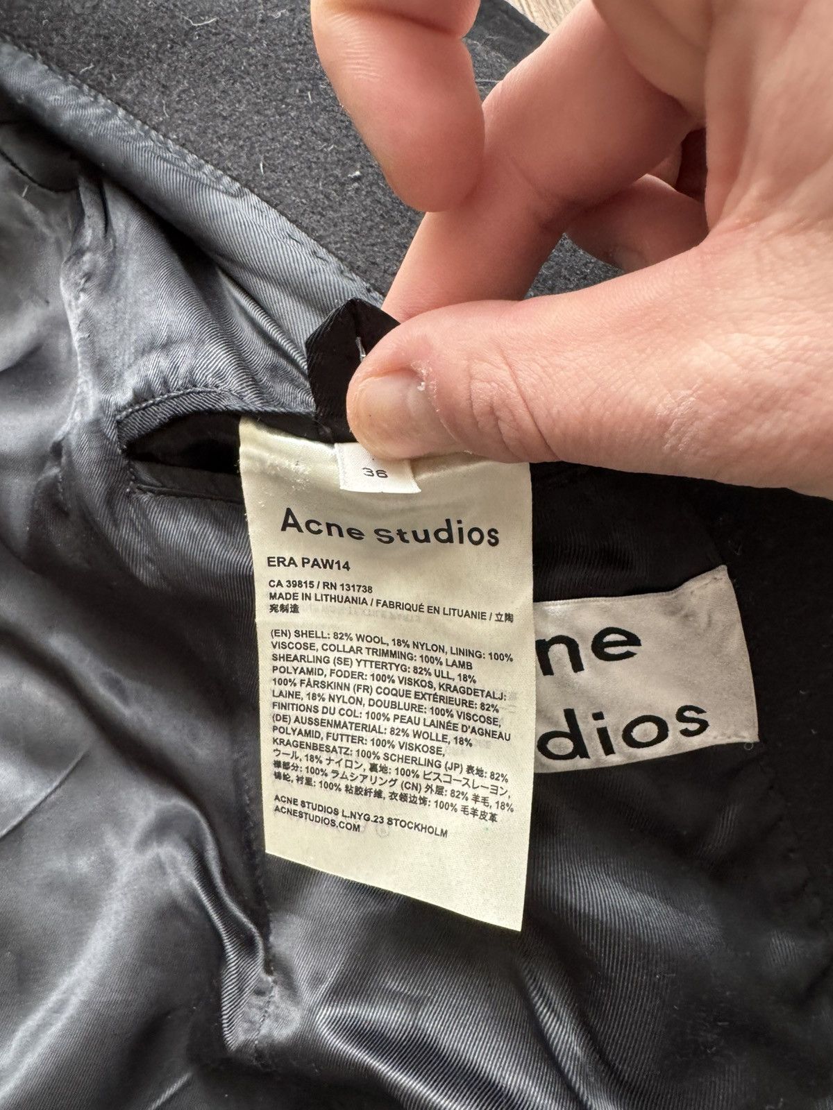 Acne Studios Acne Studios Women’s S avant garde black wool fur coat Size S / US 4 / IT 40 - 11 Thumbnail