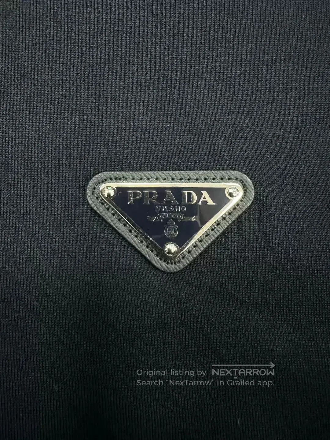 Prada prada black triangle logo sweatshirt. Size US XXL / EU 58 / 5 - 2 Thumbnail