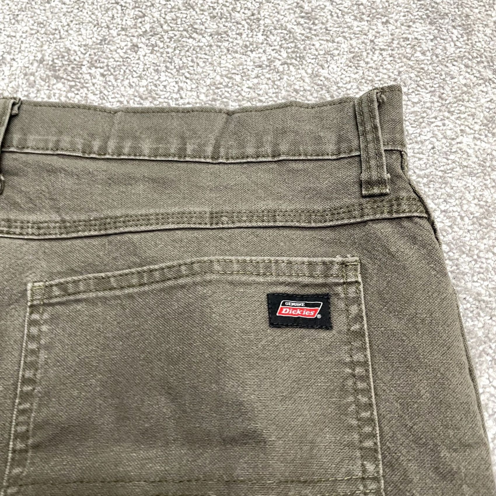 Dickies Dickies Pants Mens 40x32 Green Carpenter Straight Leg Tool Loop Outdoor Workwear Size US 40 / EU 56 - 4 Thumbnail