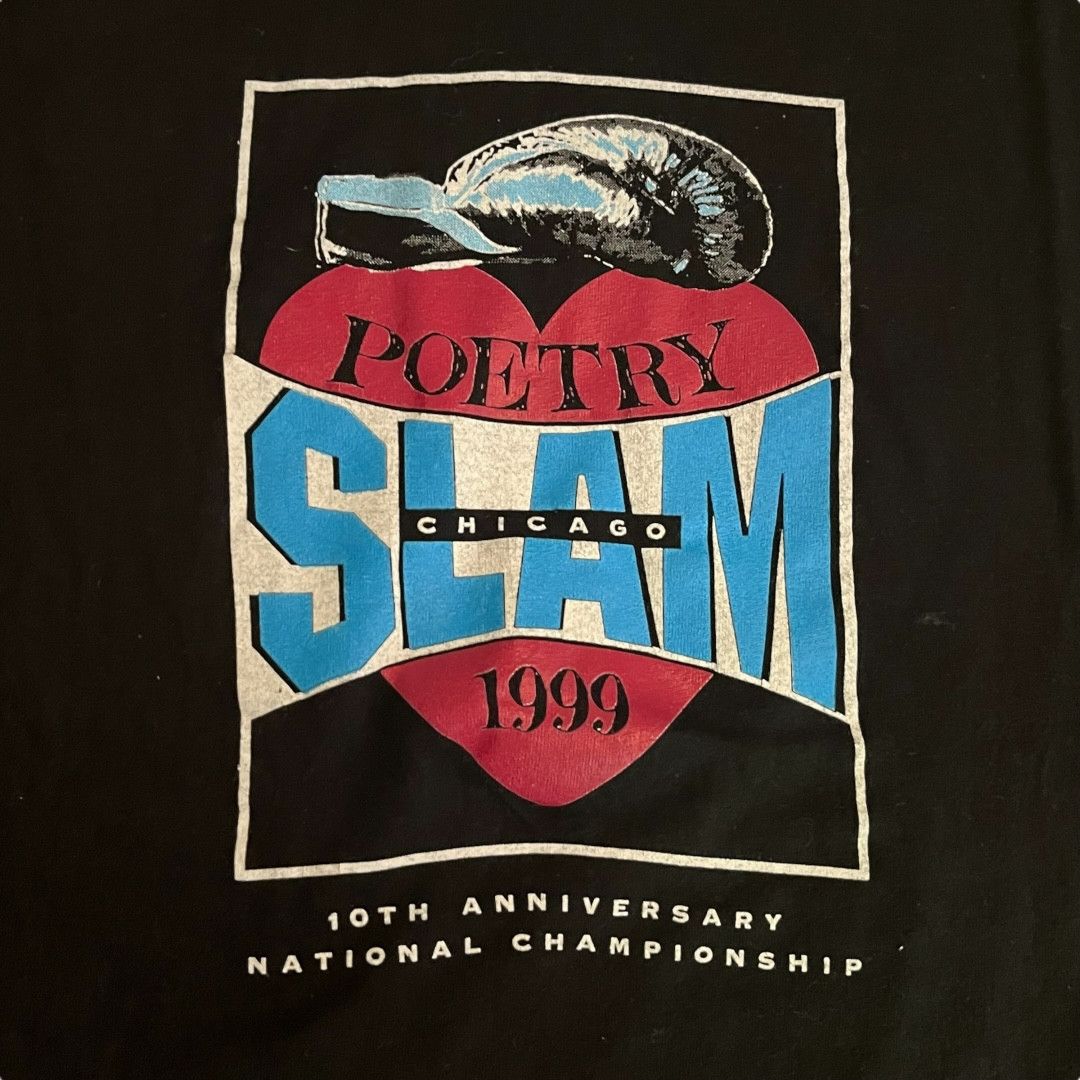 Vintage VINTAGE 1999 Chicago Poetry Slam T Shirt Size US XL / EU 56 / 4 - 2 Thumbnail