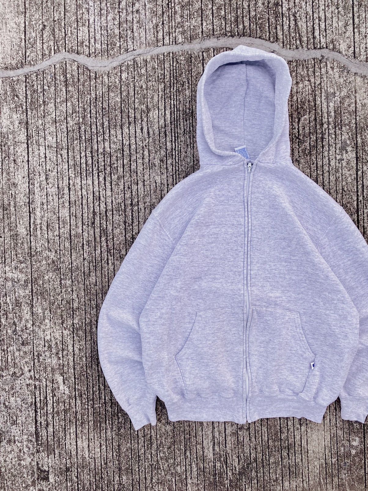 Russell Athletic × Vintage Vintage 90s Russell Athletic Hoodie light Grey Size US L / EU 52-54 / 3 - 3 Thumbnail