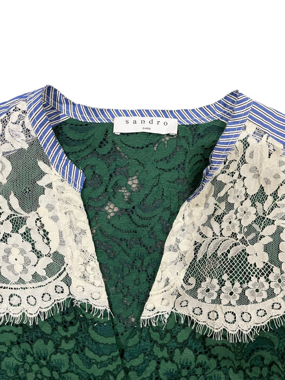 Designer Sandro Lace Emerald Shirts Size S / US 4 / IT 40 - 14 Thumbnail