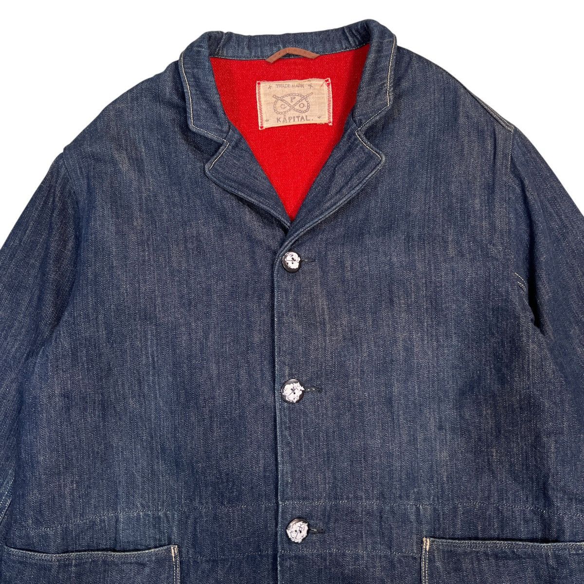 Kapital 🔥 Super Rare Archives Vintage Kapital Navy Denim Cpo Jacket Size US XL / EU 56 / 4 - 10 Thumbnail