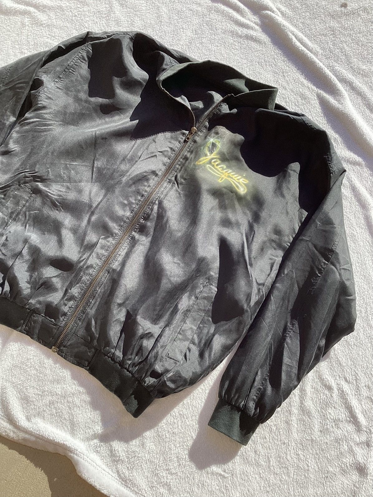 Robert Stock × Vintage Vtg ‘94 custom airbrush zip up nylon motorcycle/riding jackt Size US L / EU 52-54 / 3 - 5 Thumbnail