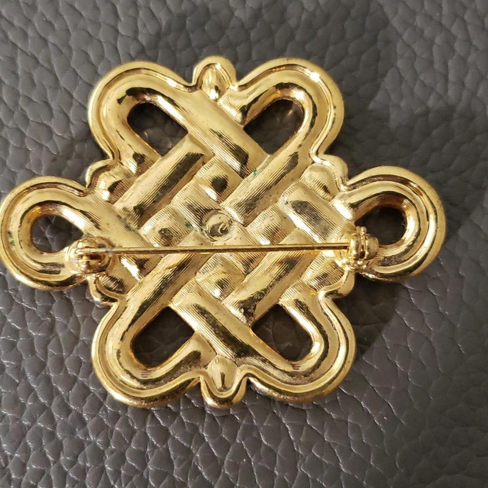 Swarovski Swarovski Vintage Goldstone Gemstone Broche Size ONE SIZE - 3 Thumbnail