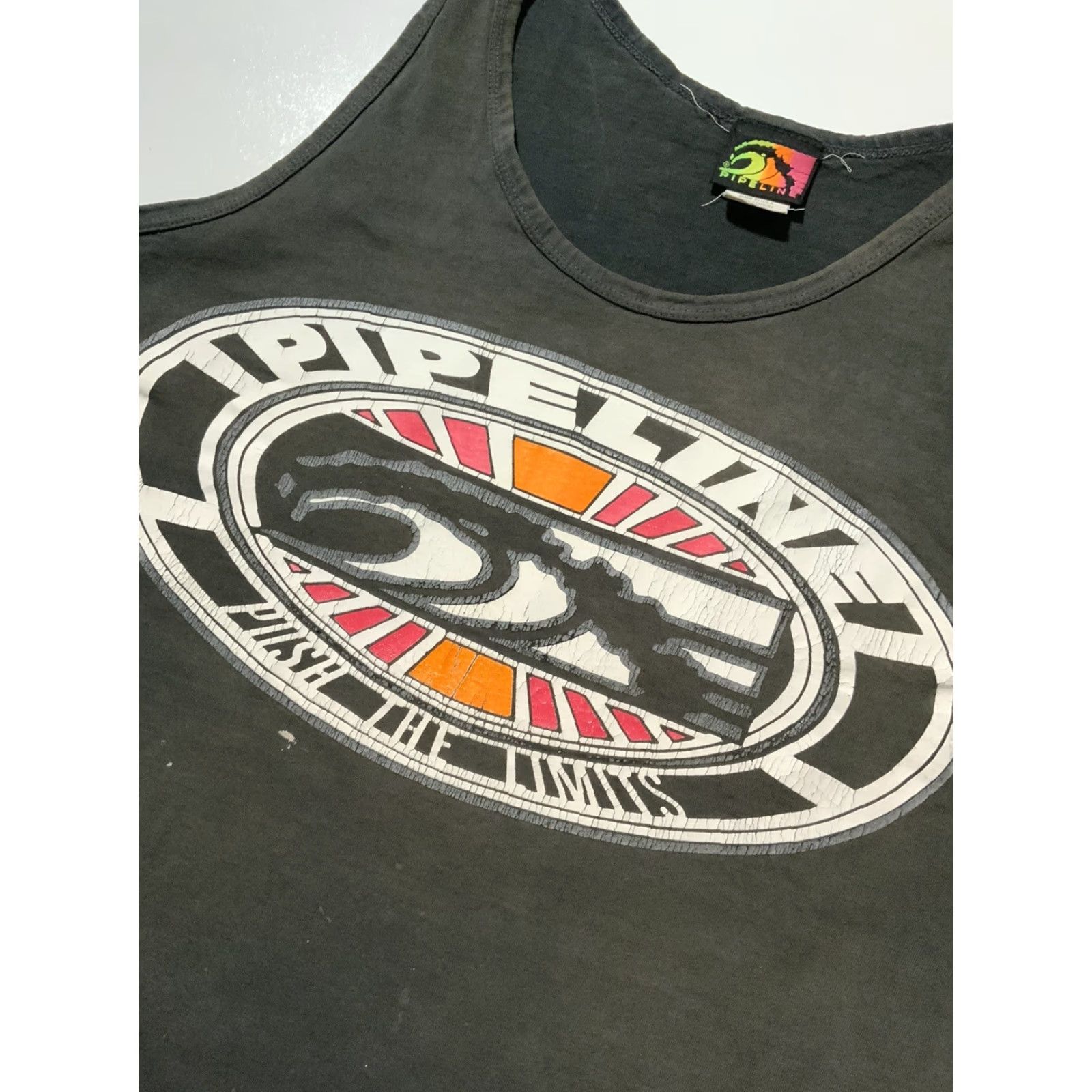 Vintage VINTAGE Pipeline Push The Limits Surf Beach Single Stitch Tank Top Shirt LG Shirt LG Surf Beach 1990s Mens Size US L / EU 52-54 / 3 - 7 Thumbnail
