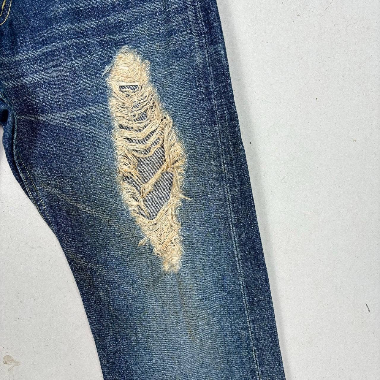 Beams Plus BEAMS Distressed Selvedge Denim Jeans Made in Japan Size US 32 / EU 48 - 5 Thumbnail