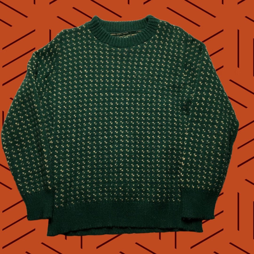 Vintage VINTAGE ALPS Men’s Green Geometric Knit Crewneck Sweater L Pullover Hoodie? Size US L / EU 52-54 / 3 - 1 Thumbnail