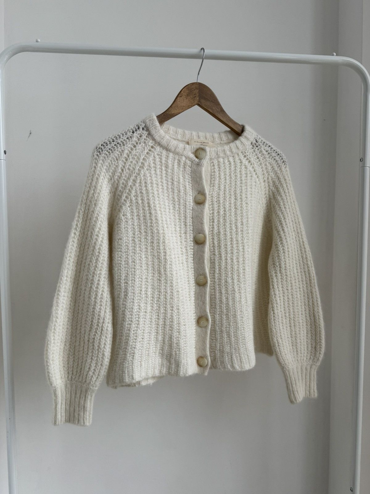 Sezane La Maille Sezane Wool Mohair Knitted Button Up Sweater Size S / US 4 / IT 40 - 5 Thumbnail