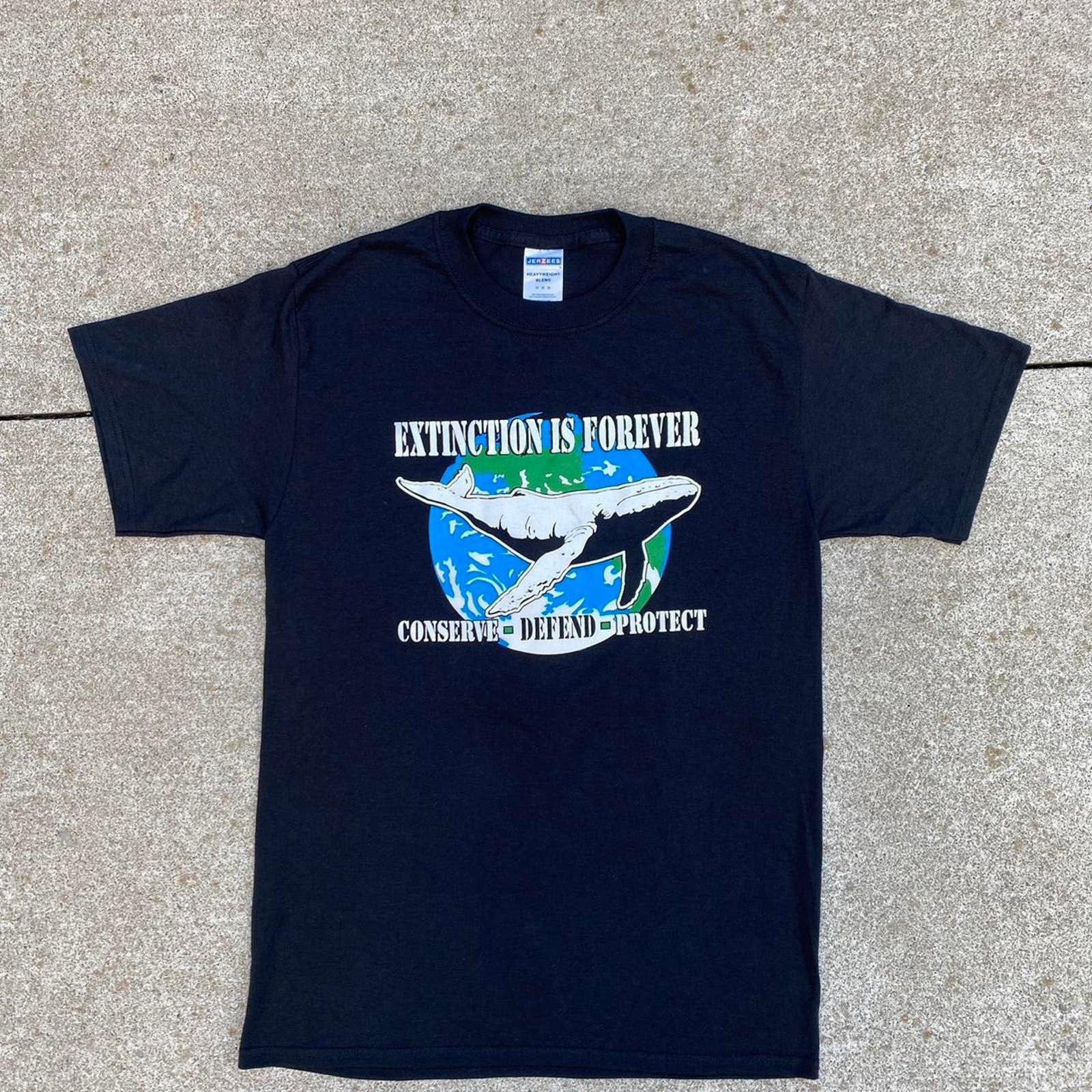 Jerzees × LSDworldpeace × Vintage Save The Oceans Save The Planet T Shirt! Recycling T shirt. Size M / US 6-8 / IT 42-44 - 3 Thumbnail