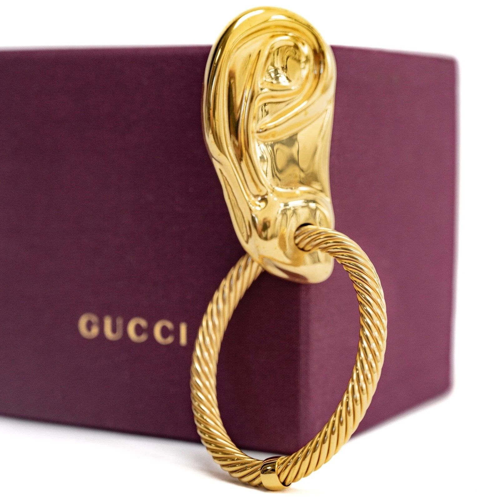 Gucci GUCCI ALESSANDRO MICHELE Runway Surreal Gold Hoop Solo Size ONE SIZE - 5 Thumbnail