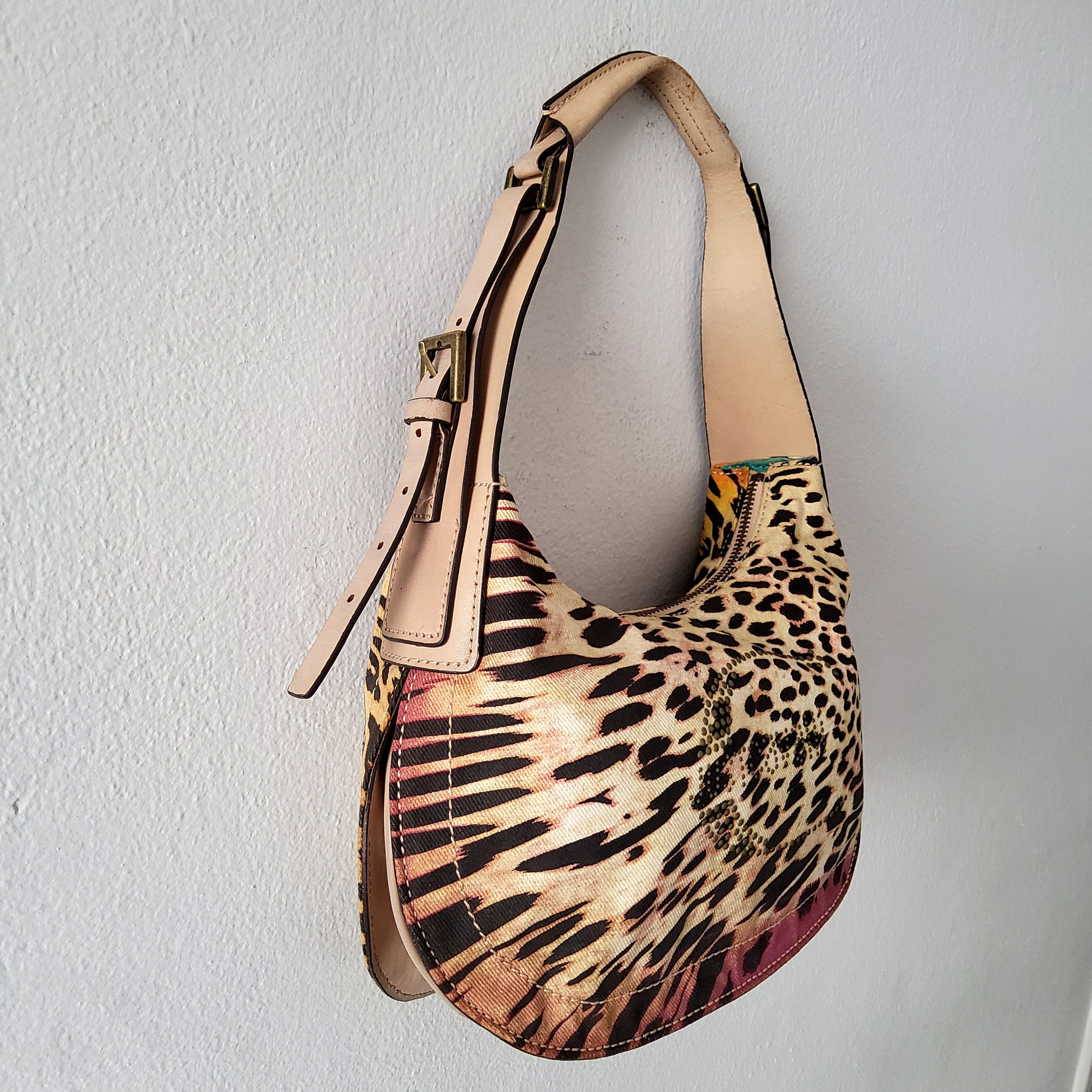 Roberto Cavalli Roberto Cavalli vintage y2k studded leopard shoulder handbag Size ONE SIZE - 4 Thumbnail