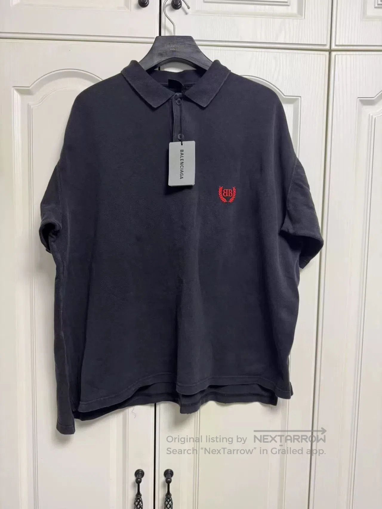 Balenciaga Balenciaga Black Wheat Embroidery Polo. Size US M / EU 48-50 / 2 - 1 Thumbnail